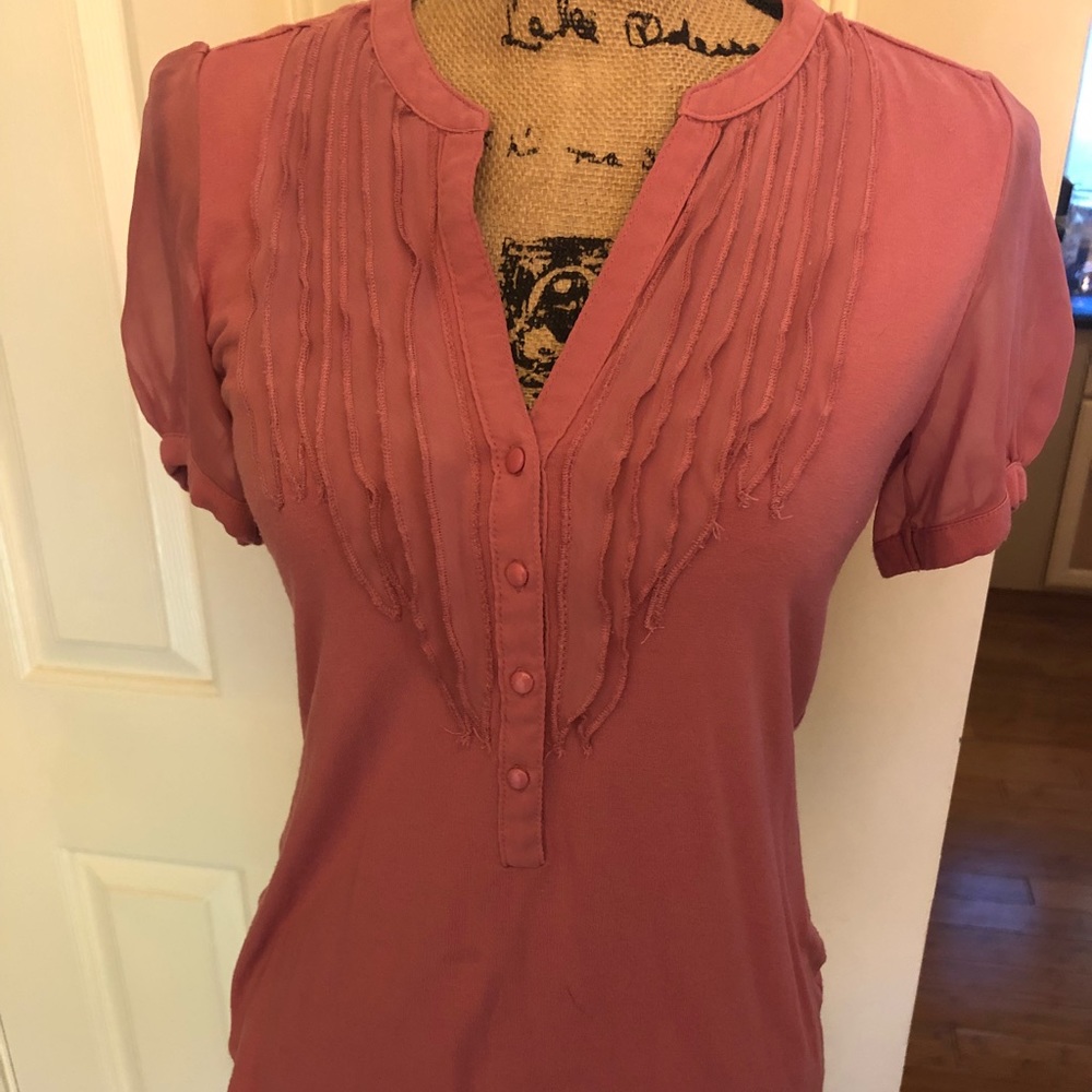 Gorgeous short sleeve, size S, women’s pink blouse
